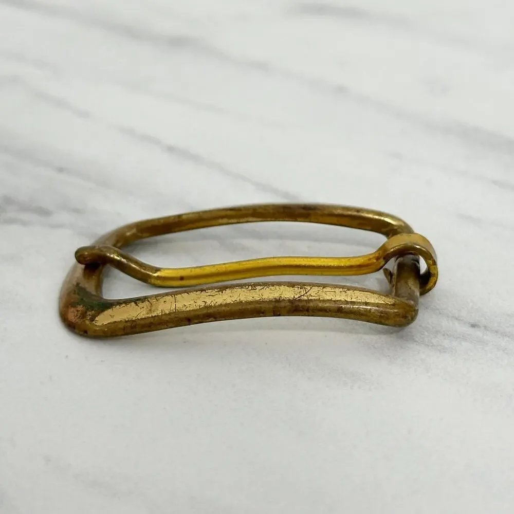 Hickok USA Vintage Small Gold Tone Simple Basic Belt Buckle
